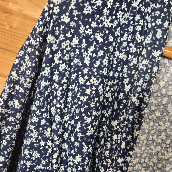 NWT Rene Rofe Sleepwear Womens Robe Blue Floral 2XL Belt Cottagecore Feminine - Picture 3 of 6